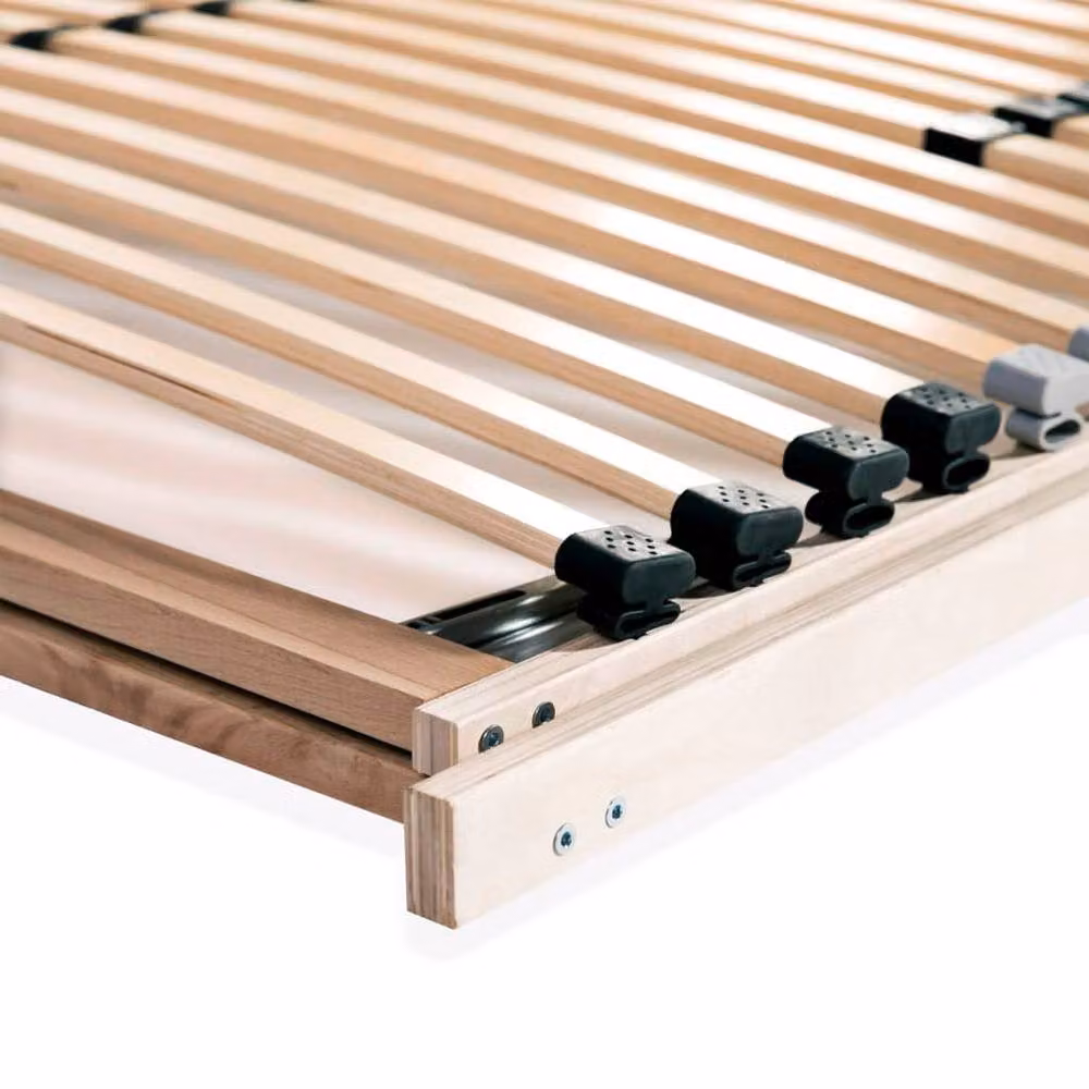 Berkfield Home Slatted Bed Base with 28 Beech and Birch Slats, 7 Zones, W: 140 cm, L: 200 cm, Beige – 3