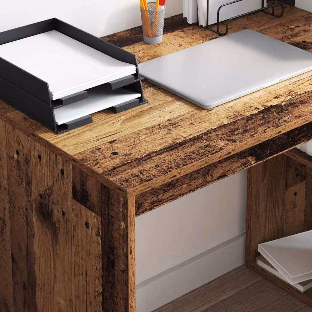 Berkfield Home Modern Writing Desk in Brown Engineered Wood – 3