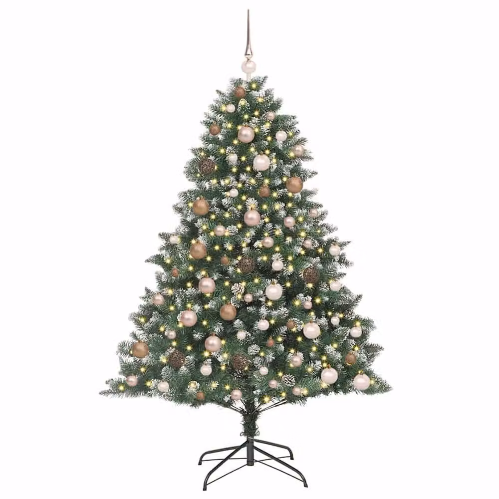 Berkfield Home Artificial Christmas Tree in Green, W/D/H: 126 x 126 x 180 cm – 3