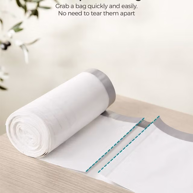SONGMICS White Drawstring Bin Bags for 15-20L Kitchen Bins