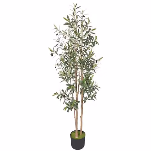 HOMCOM 175 cm Green Artificial Silk Mediterranean Olive Tree – 1