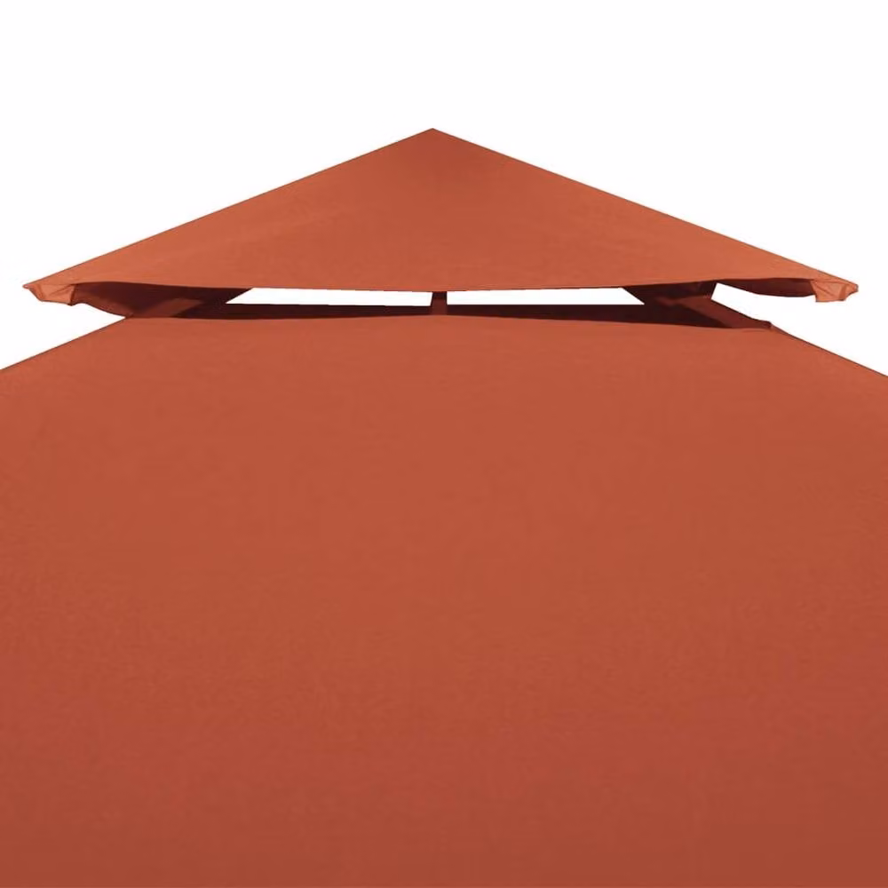 Berkfield Home 2-Tier Gazebo Top Cover in Terracotta Polyester, W: 4 m, D: 3 m – 3