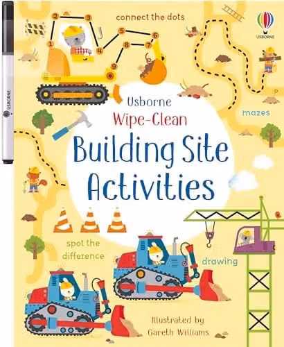 Usborne Wipe-Clean Building Site Activities Multicolour Paperback Book