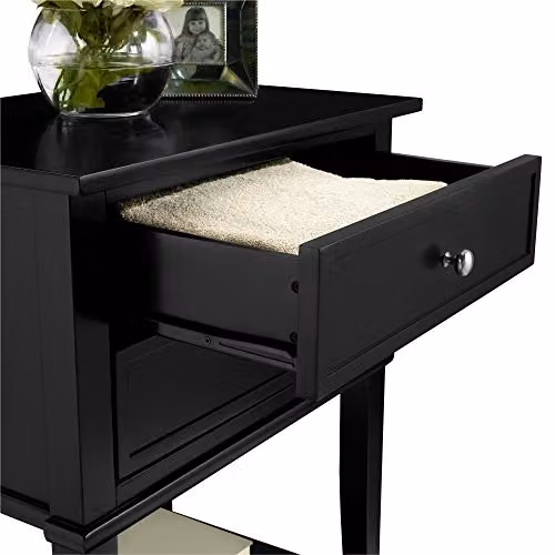 DHP Franklin Accent Table with 2 Drawers, Black – 4
