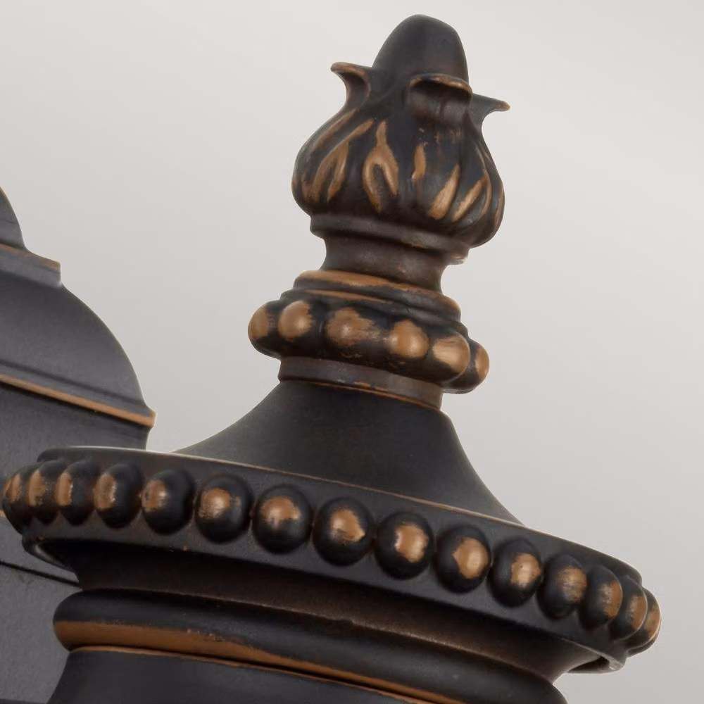 Netlighting Luverne Small Outdoor Wall Lantern in Rubbed Bronze and Brown with Transparent Glass, IP44, E27 – 2