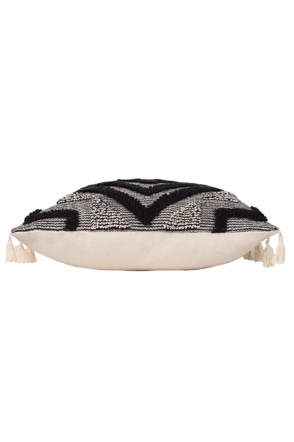 Furn Kalai Black Geometric Woven Cotton Square Cushion, W/D/H: 45 x 45 x 45 cm – 2