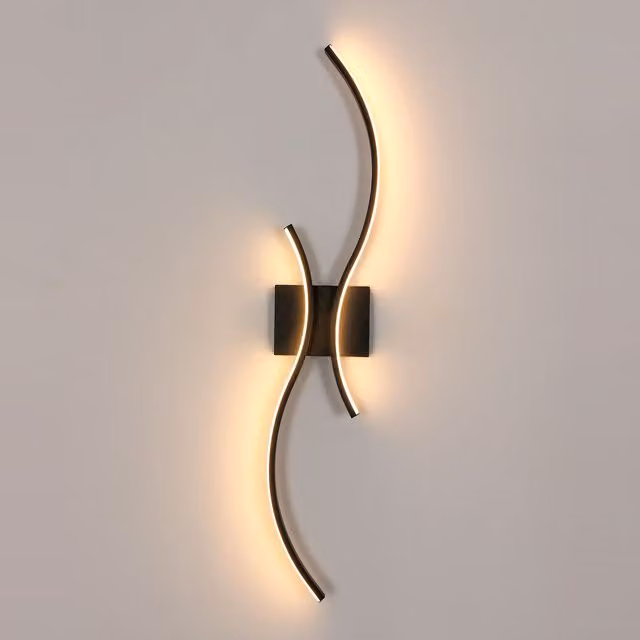 Pheashine Black Modern LED Wall Sconce, 27W Warm White Up and Down Light, 80 cm – 1