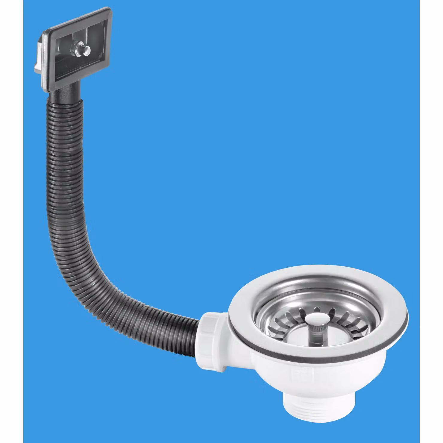 McAlpine 1.5 inch Stainless Steel Basket Strainer Waste and Overflow with Push Open Mechanism in Silver – 2