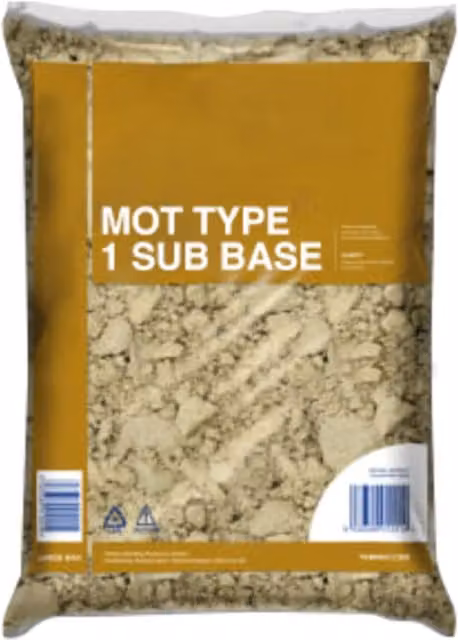 Unbranded MOT Type 1 Sub Base Ballast, 20 x 25kg Bags, Grey and Brown