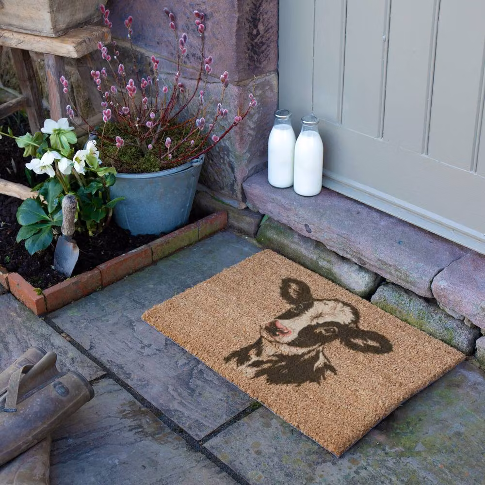 Artsy Mats Dairy Calf Doormat in Brown, W/D: 60 x 40 cm – 2
