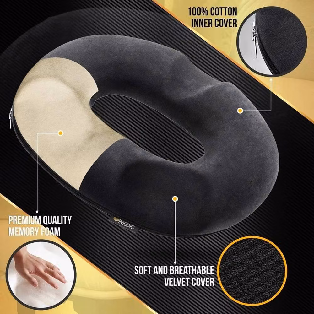 FORGEVIO Ergonomic Contoured Seat and Back Cushion in Grey – 2