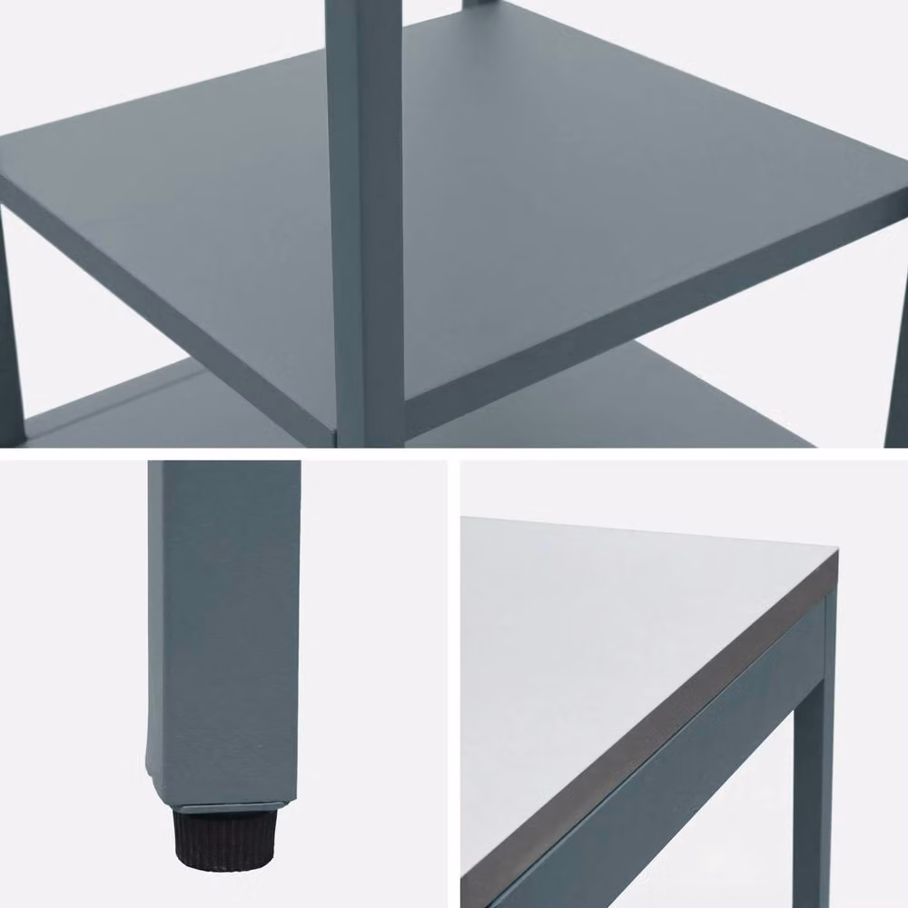 sweeek Outdoor Stainless Steel Kitchen with 2 Shelves in Grey, W: 49 cm, H: 87.5 cm, D: 49 cm – 3