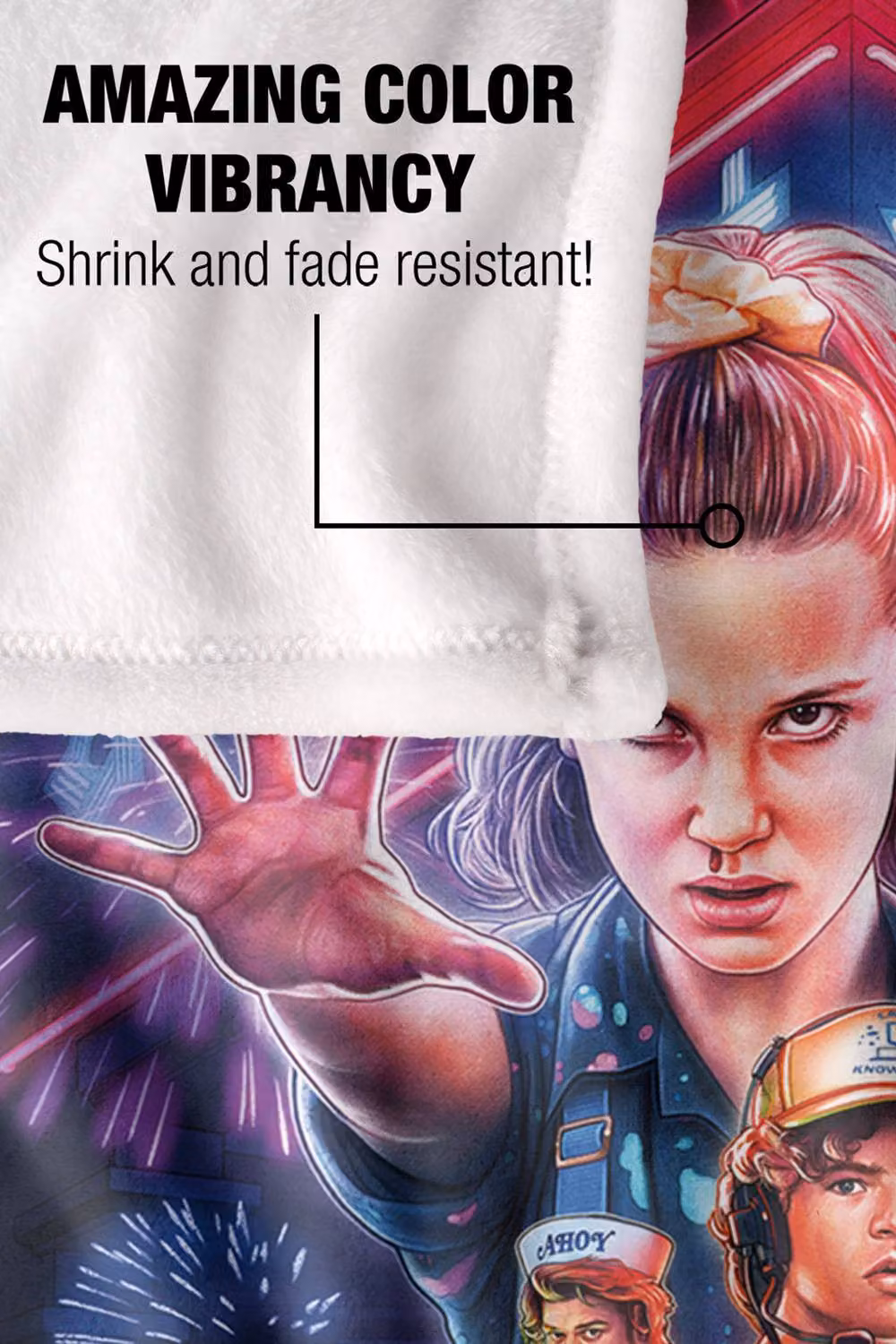 Stranger Things Season 3 Poster Super Soft Throw Blanket, Multicolour, W: 152 cm, D: 127 cm – 4