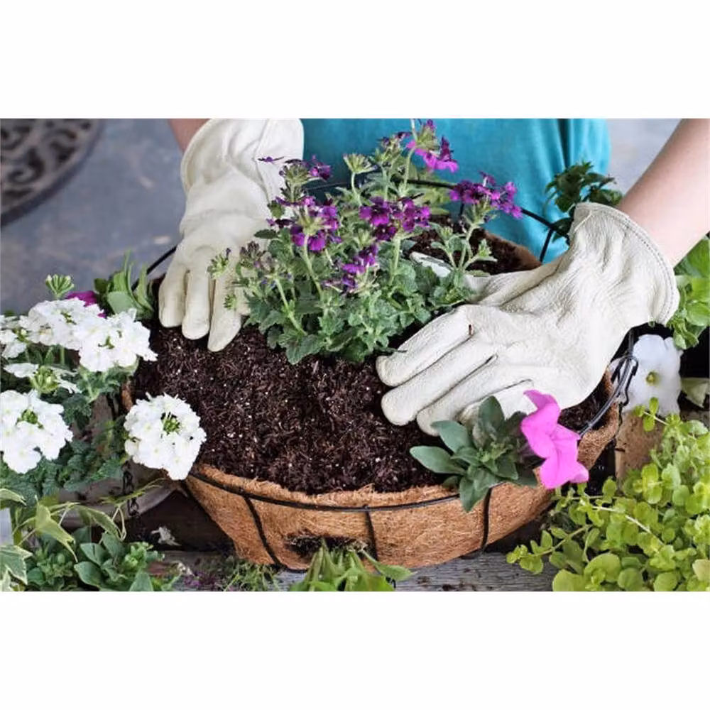 VOGREX 2 Pack Brown Cupped Coco Hanging Basket Liners for 14 Inch Baskets – 3