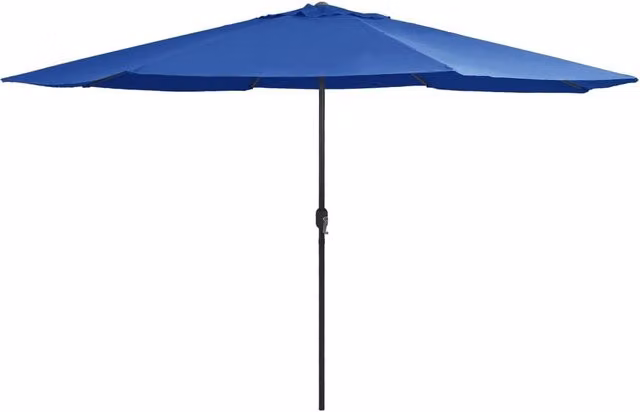 Berkfield Home Garden Parasol with Metal Pole in Azure Blue, 390 cm – 1