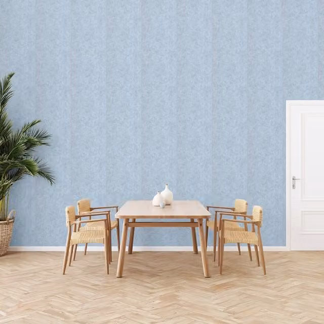 SK Filson Plain Washable Wallpaper, Blue, 1 Roll