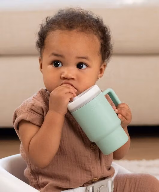 Infantino My 1st Silicone Straw Tumbler in Green