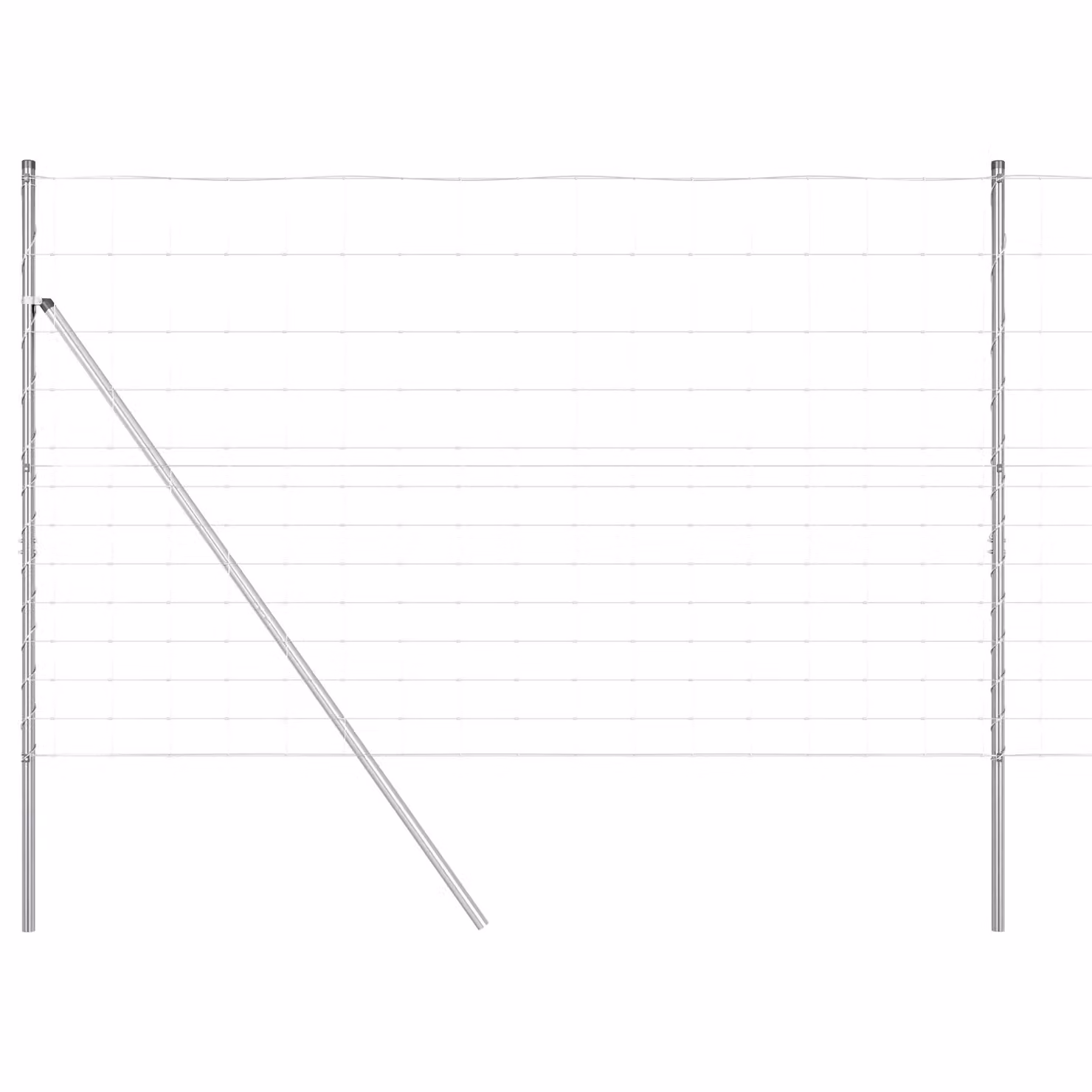 Berkfield Home Field Fence Galvanised Steel in Silver/Grey, H: 150 cm x W: 50 m – 2
