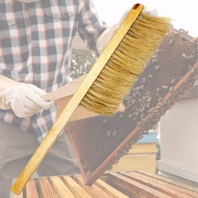 Actiasbee Brown Wooden Beekeeping Brush