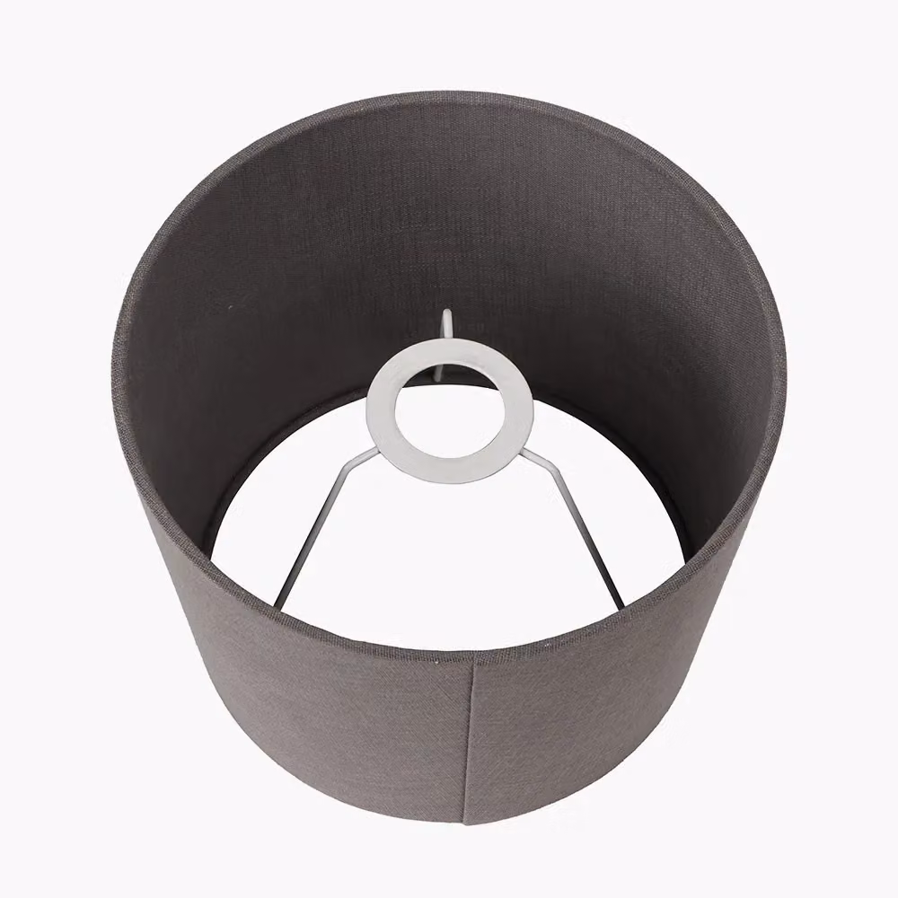 Ruma Grey Linen Tapered Cylinder Lampshade for Table and Floor Lamps, Diameter: 40.64 cm – 3