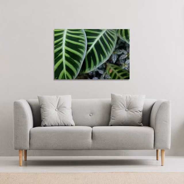 Benjamin Tate Design LTD Yellow Structure in Exotic Jungle Canvas Print, Green, W: 77 cm, H: 114 cm