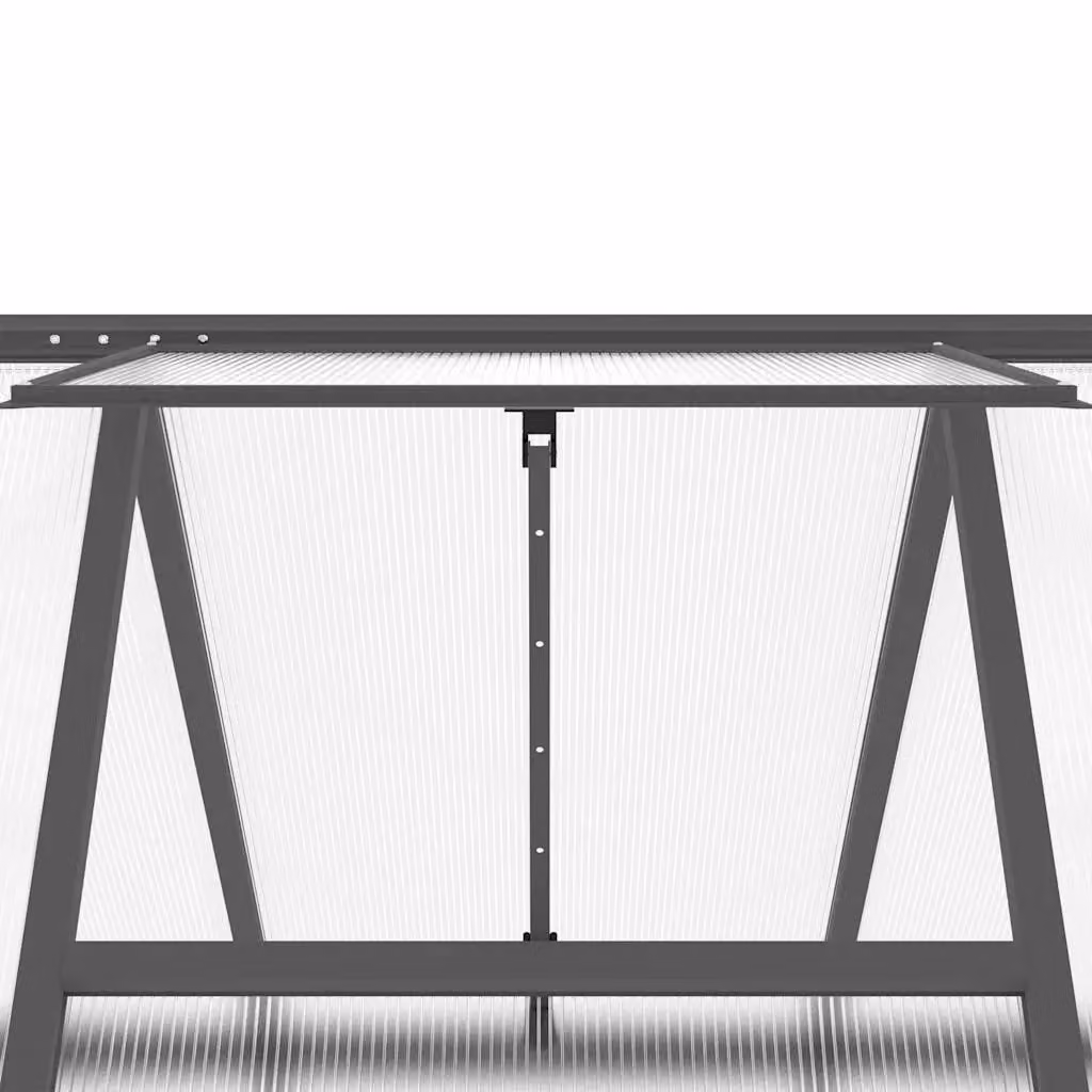Berkfield Home Aluminium Greenhouse with Polycarbonate Panels and Base Frame in Anthracite, W/D/H: 334 x 169 x 195 cm – 3