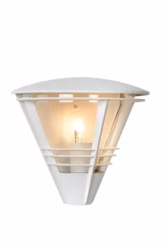 Lucide Livia Dimmable Modern Outdoor Wall Light in White – 1