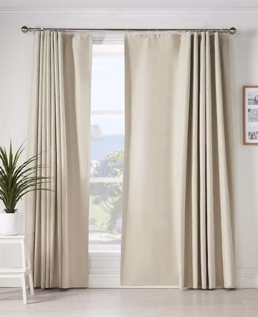 Luxury Living Blackout Thermal Curtain Linings in Beige, Width: 104 cm, Drop: 178 cm