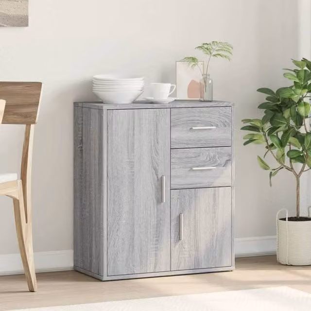 Berkfield Home Grey Sonoma Sideboard in Matt Engineered Wood W/D/H: 60 x 31 x 70 cm – 1