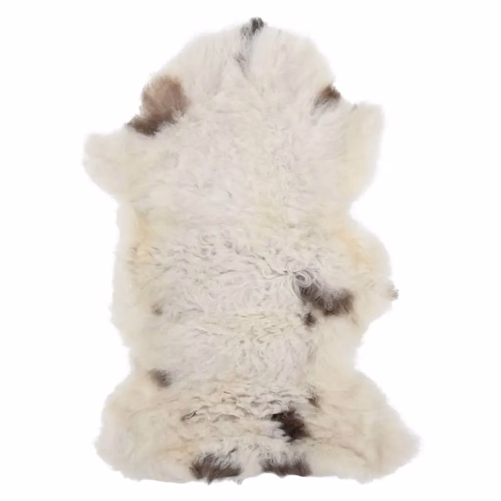 Berkfield Home Multicolour Real Sheep Leather Fur Rug, W: 100 cm, D: 70 cm – 4