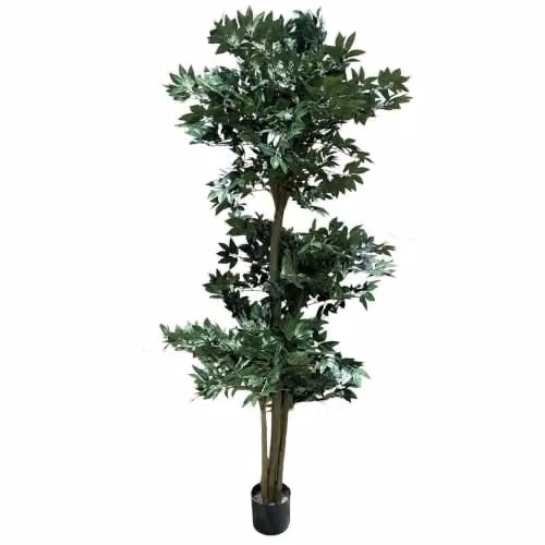 LeafUK 180 cm Fire Retardant Lychee Ball Artificial Tree in Green – 1