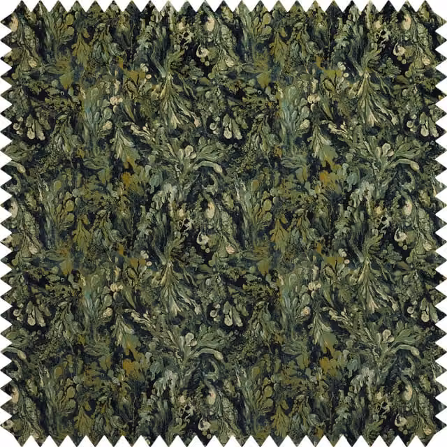 House of Hackney LICHEN Velvet Midnight Blue and Green