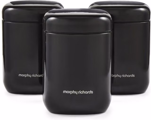 Morphy Richards Small Metal Storage Canister Set in Black
