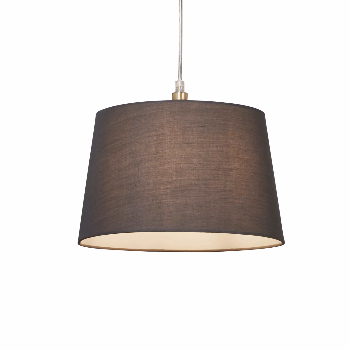 Lighting Collection TC Tapered Cone Fabric Lamp Shade in Grey, Diameter: 30 cm – 2