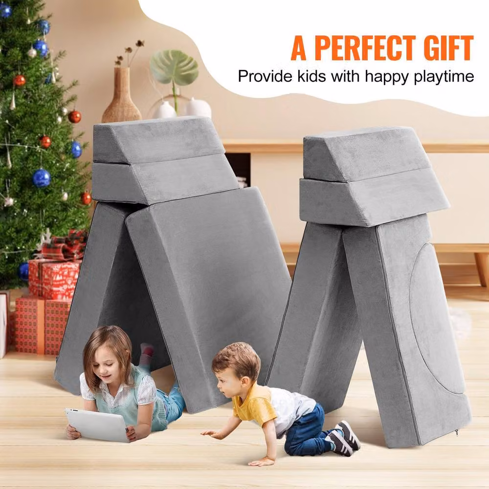 VEVOR Modular Kids Couch in Grey with High-Density Foam – 4