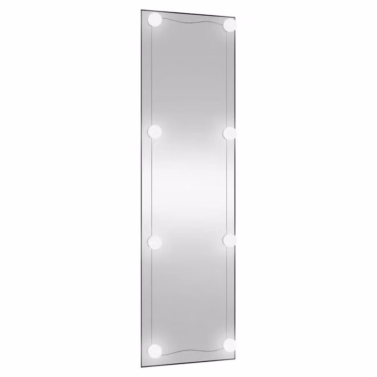 Berkfield Home Modern Rectangular Wall Mirror with LED Lights, Silver, W: 100 cm, H: 30 cm
