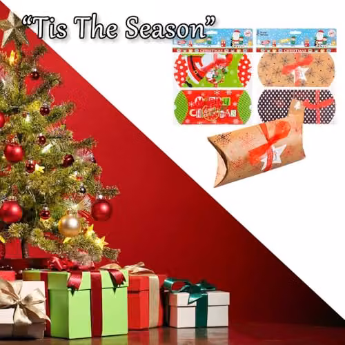 VFM e-Store Christmas Themed Gift Boxes, 2 Pack, Multicolour, W/D/H: 18 x 9 x 4 cm – 5