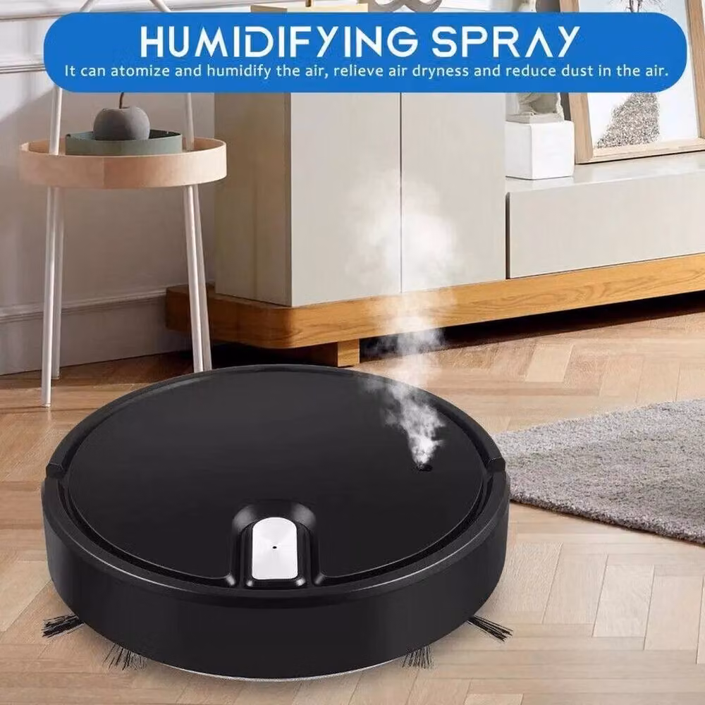 FLAVORA Rechargeable Auto Sweep Mop Robot Vacuum in Black – 6