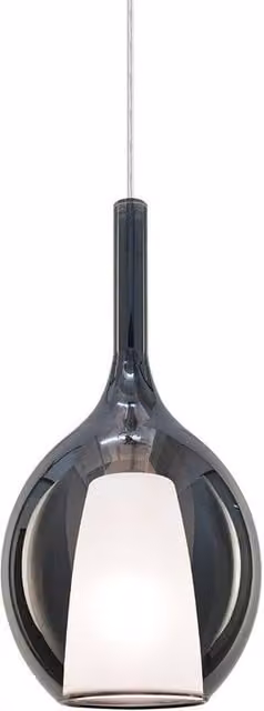 Netlighting Kalique Il Globe Dome Pendant Ceiling Light in Grey with 18 cm Diameter and E27 Socket