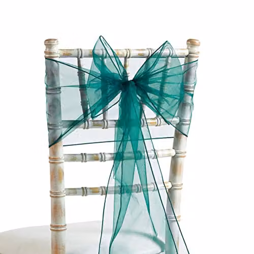 The Chair Cover Company Organza Chair Sash in Hunter Green, 20 x 275 cm