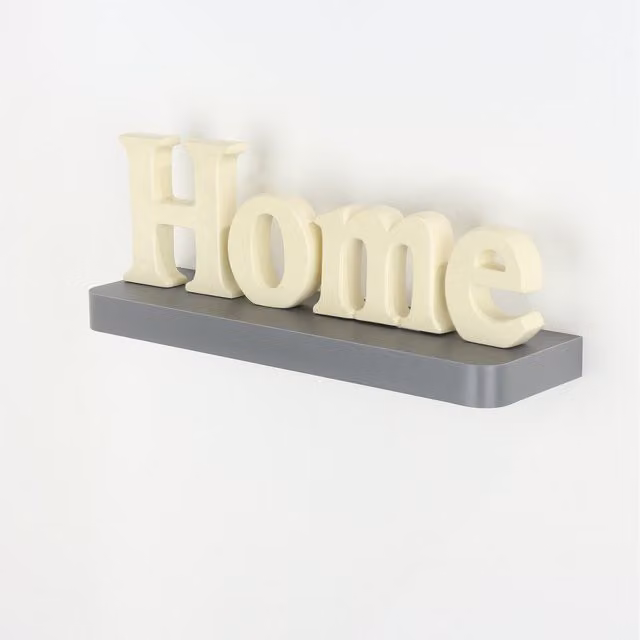 Core Products Ltd Trent Narrow Floating Shelf Kit in Matt Grey, Width: 80 cm