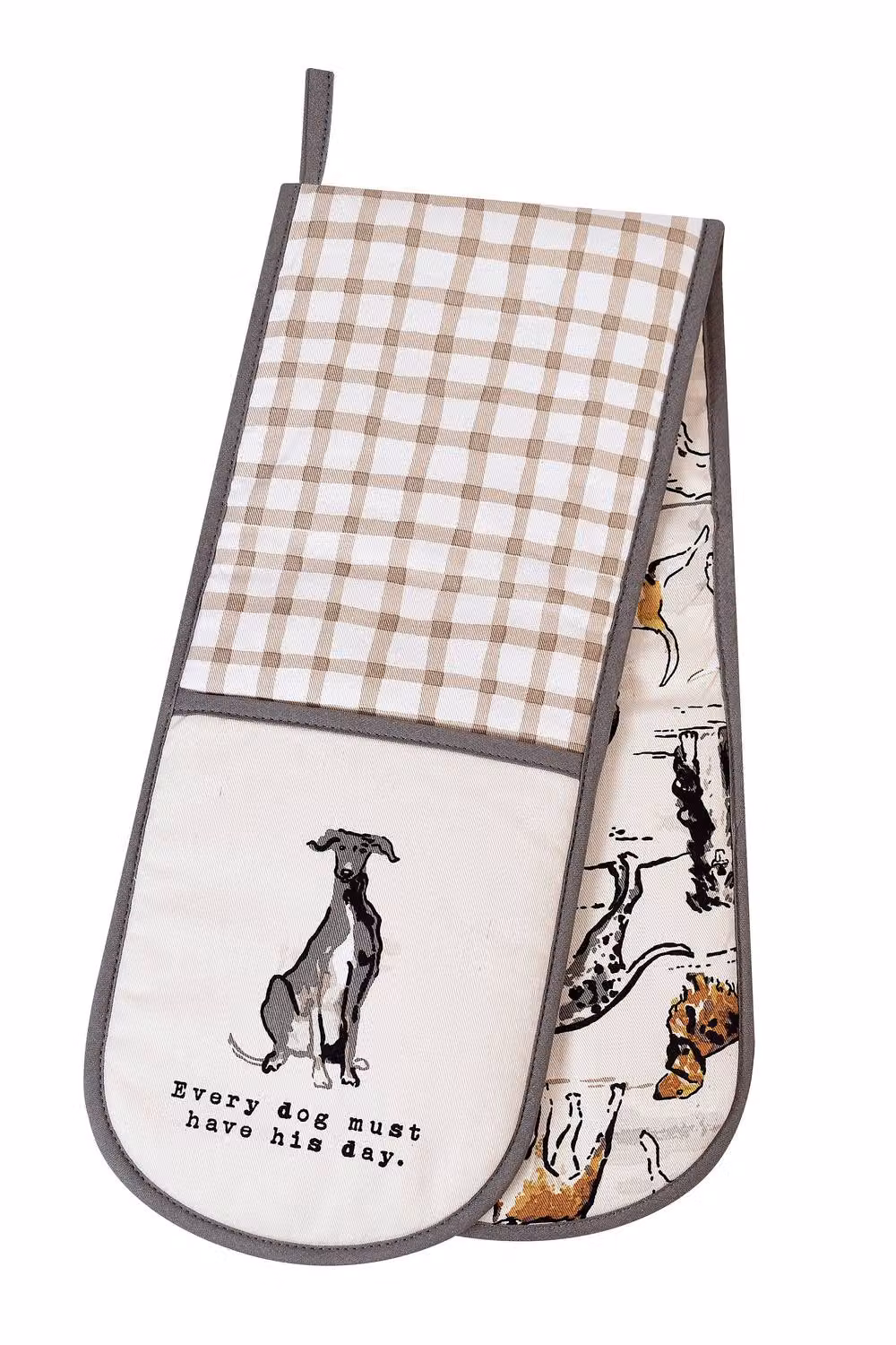 Ulster Weavers Country Dogs Cotton Double Oven Glove in Brown – 2