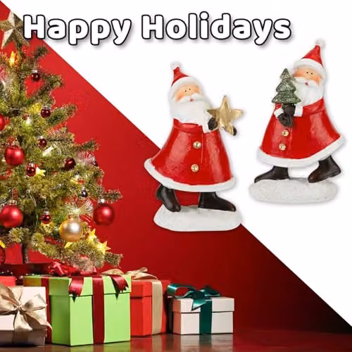 VFM e-Store Red Santa Christmas Ornaments 2 Pack, W/H: 16 x 9.5 cm – 5