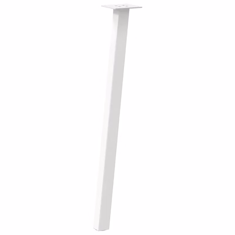 Berkfield Home Steel Coffee Table Legs, 4 Pieces, White, Height: 72 cm