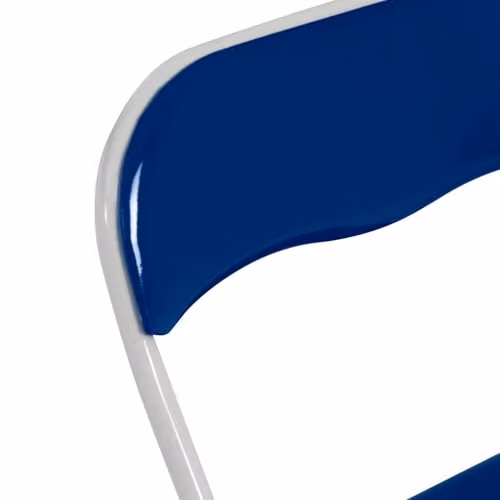 Harbour Housewares Padded Folding Chair in Blue – 1