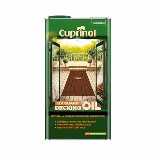 Cuprinol UV Guard Decking Oil in Teak, 5 litres