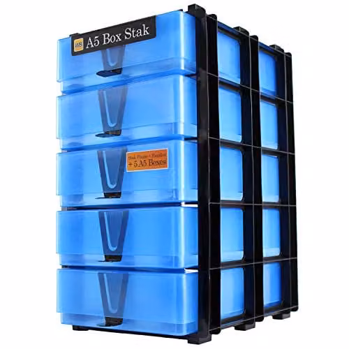 WestonBoxes A5 Craft Storage Unit in Blue