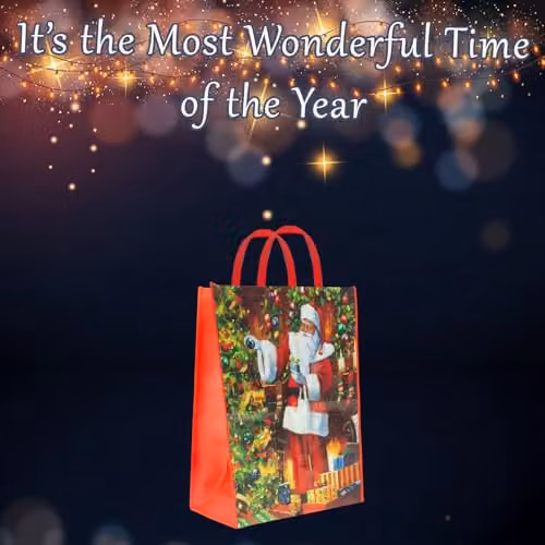 VFM e-Store Jumbo Santa Christmas Gift Bag in Red and Multicolour, W/D/H: 48 x 16 x 67 cm – 2