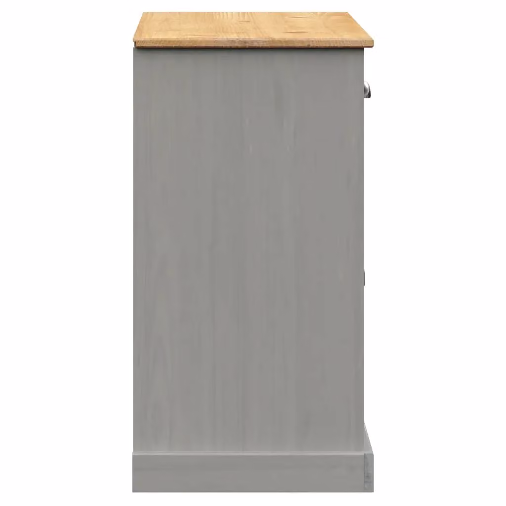 Berkfield Home VIGO Sideboard with Drawers in Grey Solid Pine Wood, W/D/H: 113 x 40 x 75 cm – 3