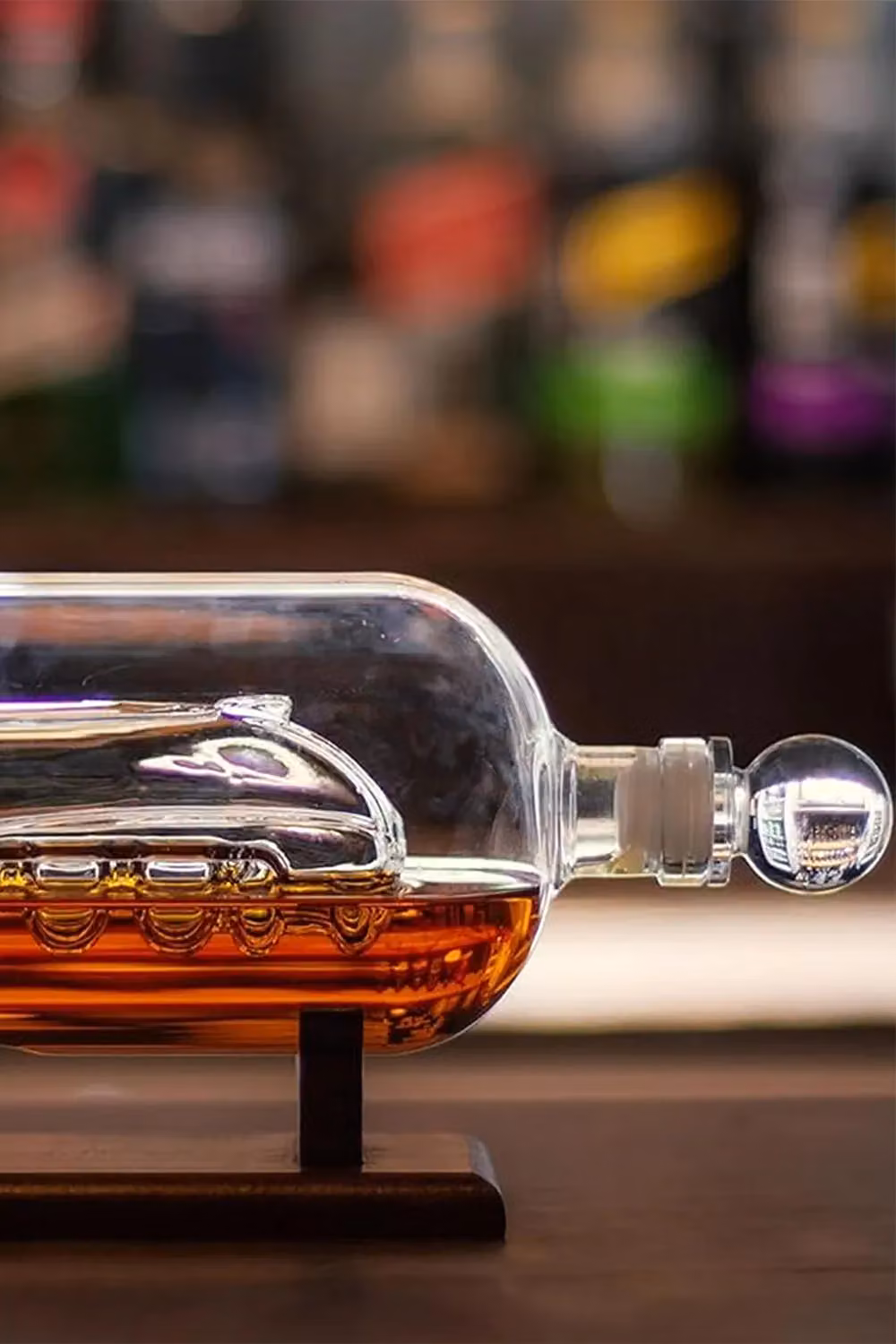 Bar Originale Train Glass Decanter with Stopper, 0.75 l, Transparent – 2